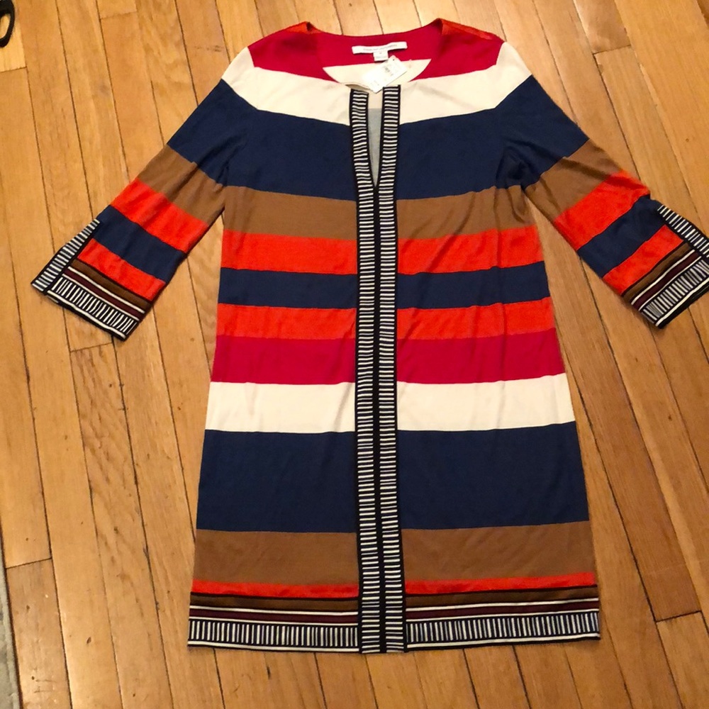Diane Von Furstenberg Multicolor Striped Dress